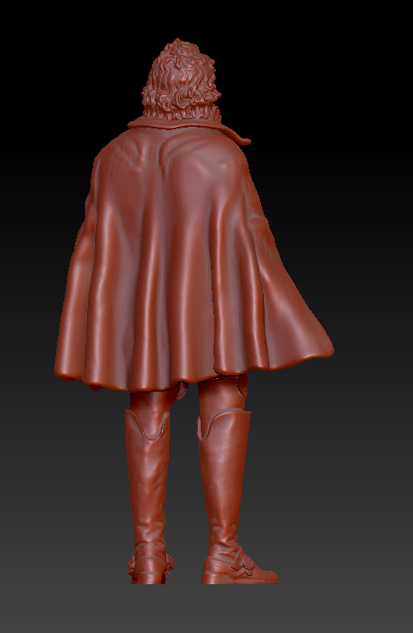 3D Model of Prins Maurits in Zbrush Back